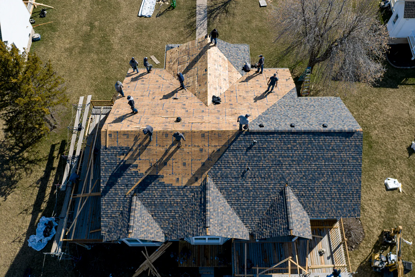 Roof repair in progress in Tulsa