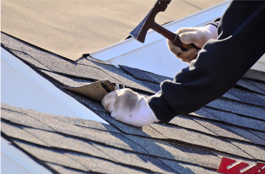 Roof repair in progress in Tulsa